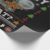 WHERE MY HOSE FIREFIGHTER Ugly Christmas Sweater ラッピングペーパー (角)