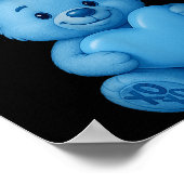 Where My Hug At Cute Teddy Bear Holdin Heart Funny ポスター (角)