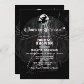 Where My Witchesハロウィーンブライダルシャワー 招待状 (正面/裏面)