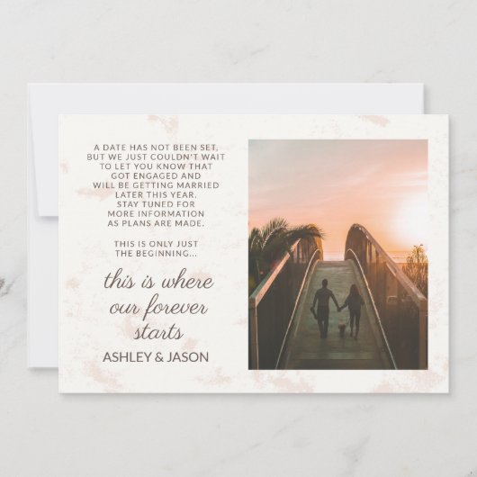 Where Our Forever Started婚約 招待状 (正面)
