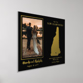 Where Our Journey Began New Hampshire Wedding Pic 箔ポスター (レイダウン)