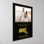 Where Our Journey Started Massachusettsの写真 箔ポスター (レイダウン)