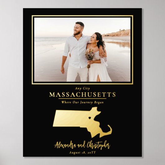 Where Our Journey Started Massachusettsの写真 箔ポスター (正面)