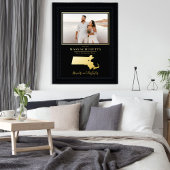 Where Our Journey Started Massachusettsの写真 箔ポスター