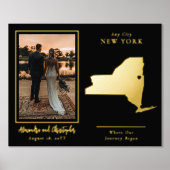 Where Our Journey Started New Yorkの写真 箔ポスター (正面)