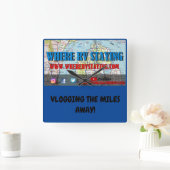 Where RV Staying Clock スクエア壁時計 (ホーム)