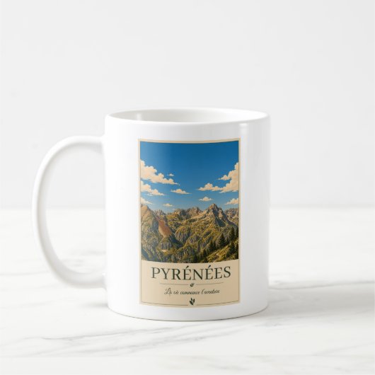 Where Silence Reaches the Summits – Pyrénées コーヒーマグカップ (左)