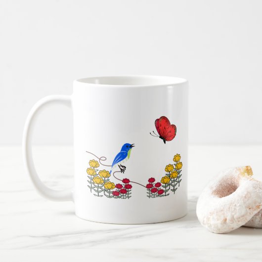 Where Spring Meets Me コーヒーマグカップ (ドーナツ)