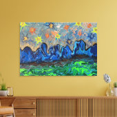 Where the Buffalos Roam - Stretted Canvas Print キャンバスプリント (インサイチュ (リビング))