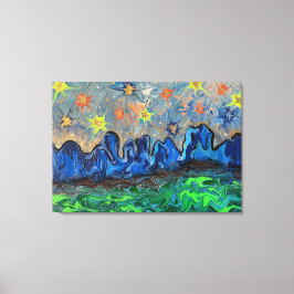 Where the Buffalos Roam - Stretted Canvas Print キャンバスプリント