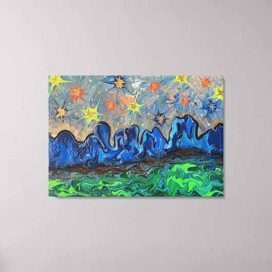 Where the Buffalos Roam - Stretted Canvas Print キャンバスプリント (正面)