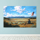 Where the Flag Still Flies  キャンバスプリント (インサイチュ (ウッドフロア))