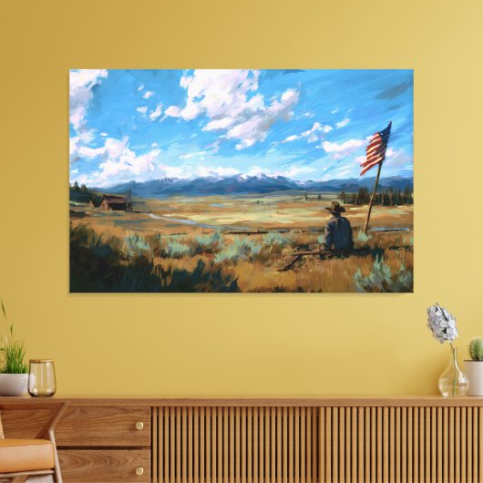 Where the Flag Still Flies  キャンバスプリント (インサイチュ (リビング))