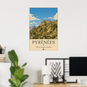 Where the Peaks Touch the Sky – Pyrénées ポスター (ホームオフィス)