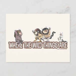 Where+the+Wild+Things+Areキャラクターのロゴ ポストカード