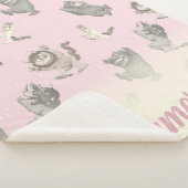 Where the Wild Things Are ピンクの星柄 シェルパブランケット (3/4)