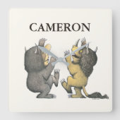 Where the Wild Things Are | Add Your Name スクエア壁時計 (正面)