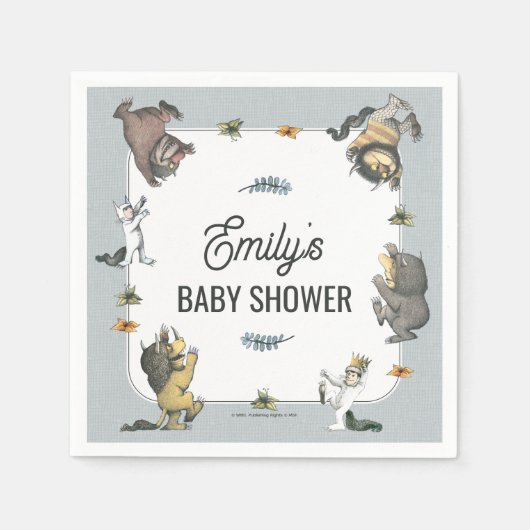 Where the Wild Things Are Character Baby Shower スタンダードカクテルナプキン (正面)