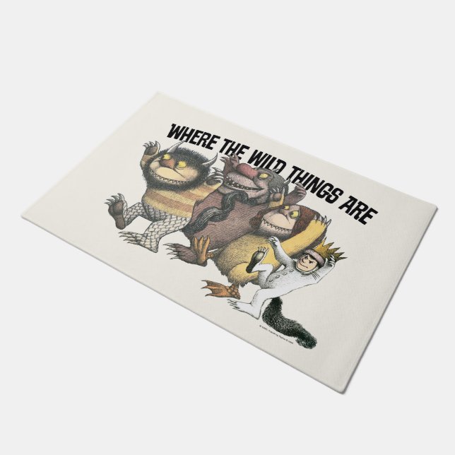 Where the Wild Things Are Characters & Logo ドアマット (アングル)