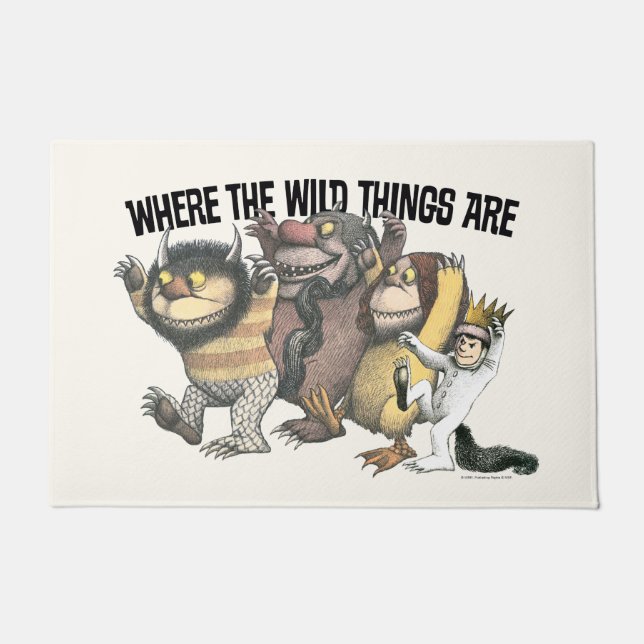 Where the Wild Things Are Characters & Logo ドアマット (正面)