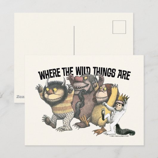 Where the Wild Things Are Characters & Logo ポストカード (正面/裏面)