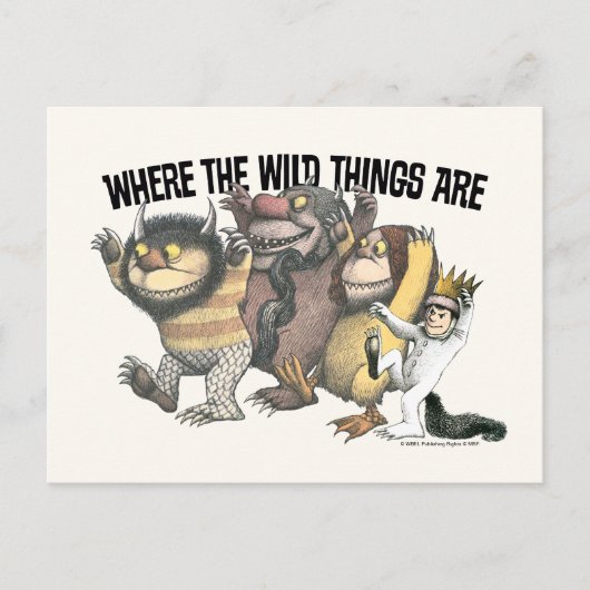 Where the Wild Things Are Characters & Logo ポストカード (正面)
