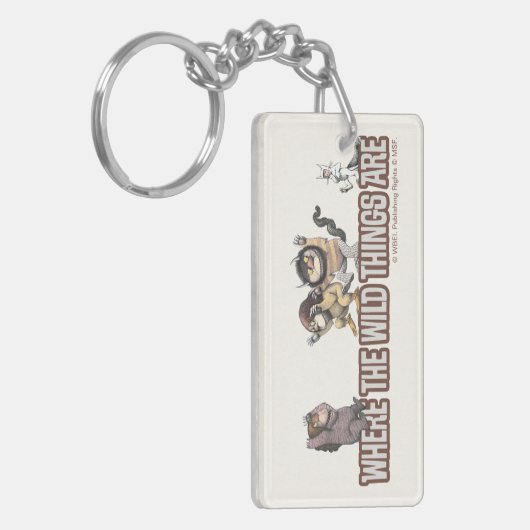 Where the Wild Things Are Characters on Logo キーホルダー (正面左)