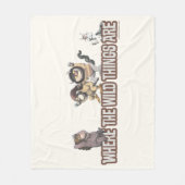 Where the Wild Things Are Characters on Logo フリースブランケット (正面)