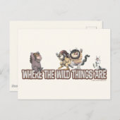 Where the Wild Things Are Characters on Logo ポストカード (正面/裏面)