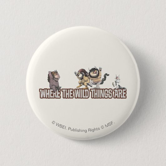 Where the Wild Things Are Characters on Logo 缶バッジ (正面)