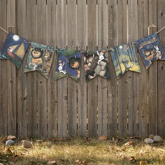 Where the Wild Things Are Illustrated バンティングフラッグ