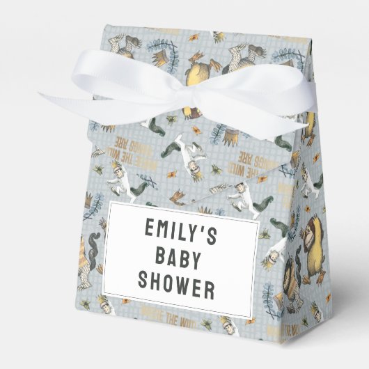 Where the Wild Things Are Pattern Baby Shower フェイバーボックス (正面サイド)