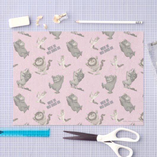 Where the Wild Things Are Pink Star Pattern 薄葉紙 (クラフト)