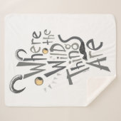 Where the Wild Things Are Quote Graphic シェルパブランケット (正面(横))