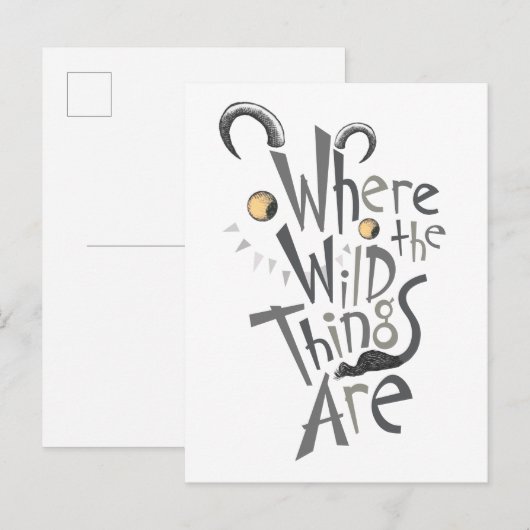 Where the Wild Things Are Quote Graphic ポストカード (正面/裏面)