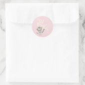 Where the Wild Things Are Quote - Pink ラウンドシール (バッグ)