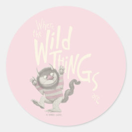 Where the Wild Things Are Quote - Pink ラウンドシール