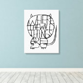 Where the Wild Things Are | Wild Thing Sketch キャンバスプリント (インサイチュ (ウッドフロア))