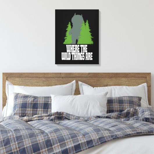 Where the Wild Things Are | Wild Thing & Trees キャンバスプリント (インサイチュ (寝室))