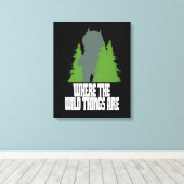 Where the Wild Things Are | Wild Thing & Trees キャンバスプリント (インサイチュ (ウッドフロア))