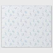 Where the Wild Things Blue Floral Birthday Pattern ラッピングペーパー (フラット)