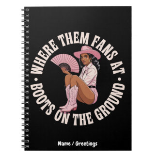 Where Them Fans At ブーツ・オン・ザ・グラウンド ブラック ノートブック