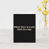 Where There Is A Will There Is A Way Motivational  カード (黄色い花)