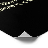 Where There Is A Will There Is A Way Motivational ポスター (角)