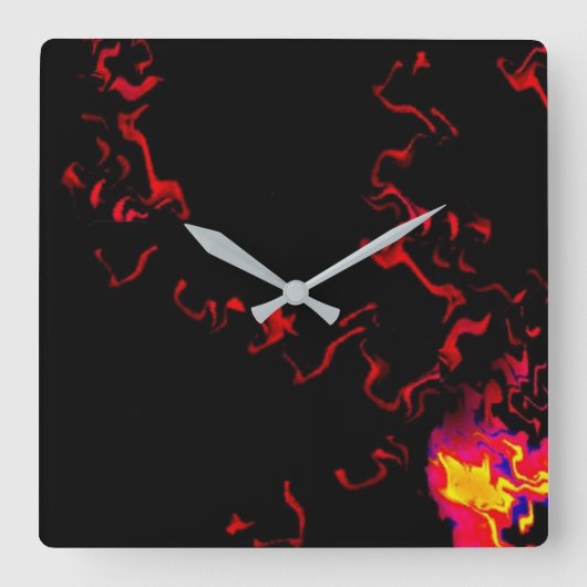 Where There is Smoke Acrylic Wall Clock, Square スクエア壁時計 (正面)