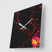 Where There is Smoke Acrylic Wall Clock, Square スクエア壁時計 (傾斜)