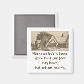 Where We Love Is Home – ホーム引用文 マグネット (正面/裏面)
