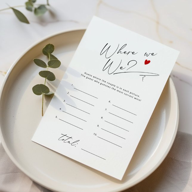 Where were we Simple script bridal shower game (クリエイターアップロード済み)