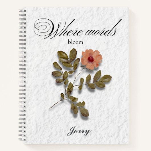 Where Words Bloom – Personalized Writing Journal ノートブック (正面)