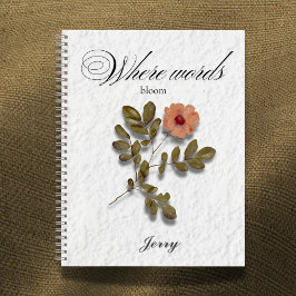Where Words Bloom – Personalized Writing Journal ノートブック